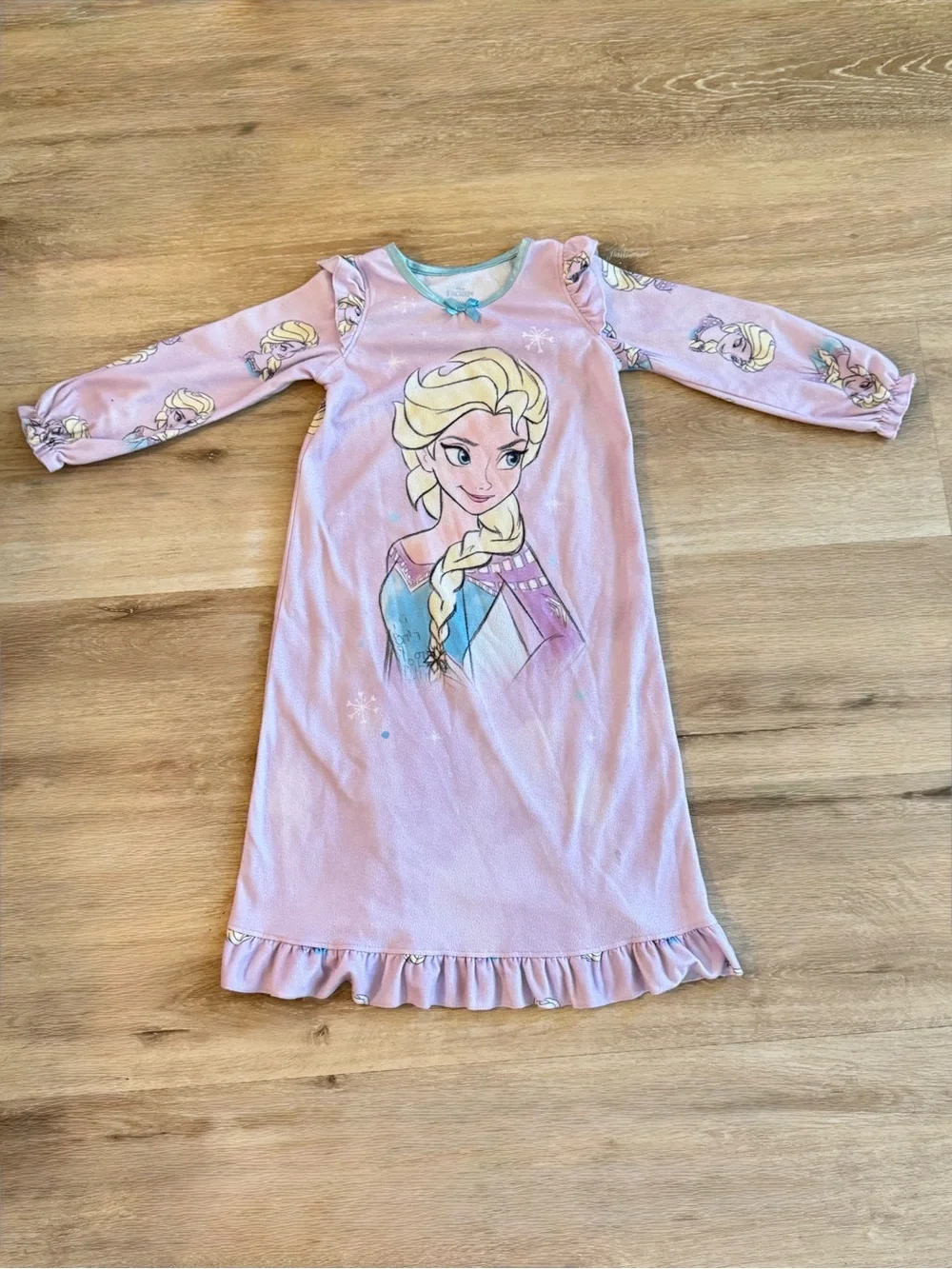 Frozen-themed Elsa Disney flannel nightgown- Size 5T